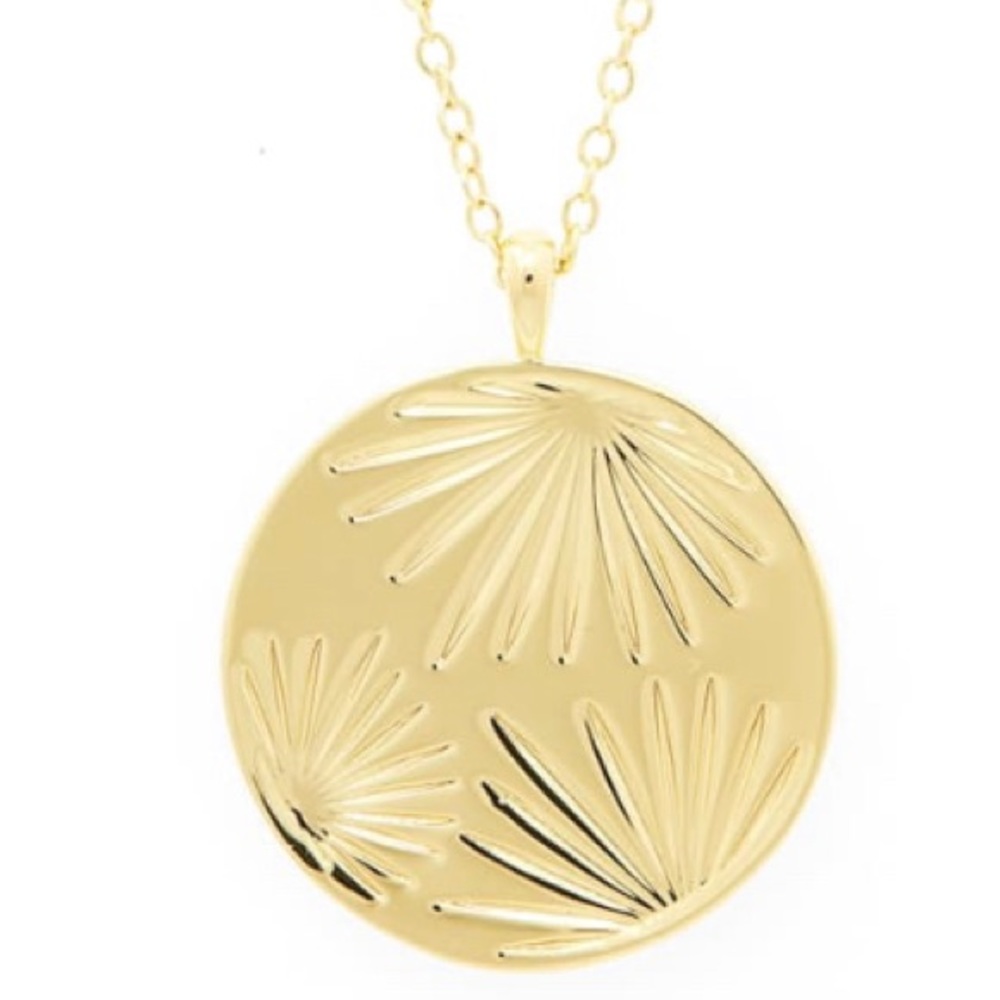 Gorjana Woman’s Gold Coin Palm Tree Pendant